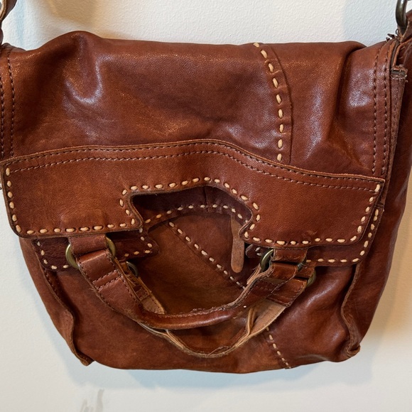 Lucky Brand RN52002 Italian Leather Hobo Shoulder Bag | Boho Slouchy Tote - Picture 4 of 13